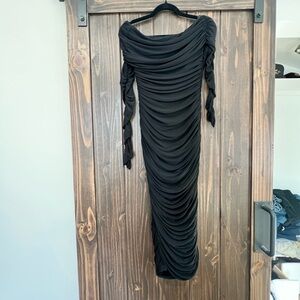 Elegant Black Off-Shoulder Dress